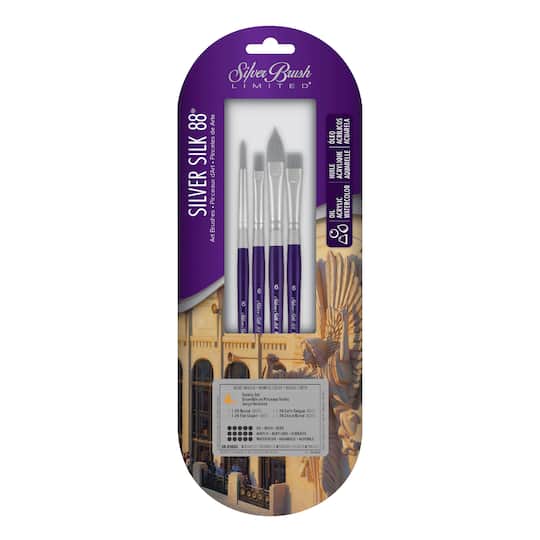 Silver Brush Limited Silver Silk 88® SH 4 Piece Brush Set 106